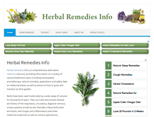 Tablet Screenshot of herbalremediesinfo.com